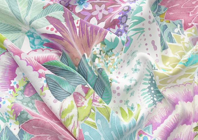 Kolkata Velvet, Summer Dream - Motorised Roman Blind - Image 4